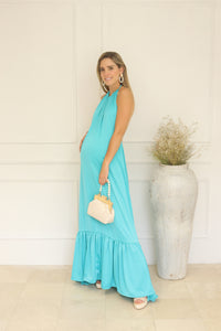 Vestido de maternidad Elisa, aqua