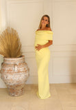 Vestido de maternidad, amarillo largo lluvia