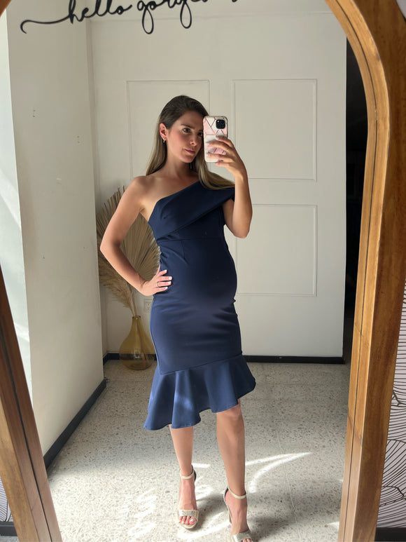 Vestido de maternidad, Maria jose azul marino en diagonal